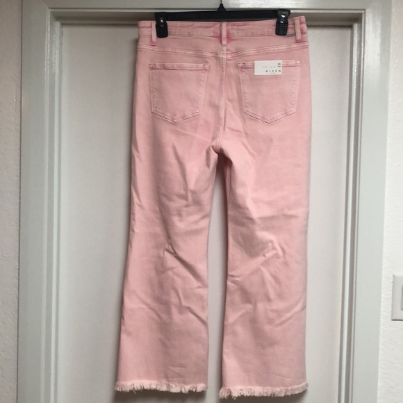 NWT Risen Acid Pink High Rise Knee Distressed Straight Pants 15/32 - Picture 8 of 9